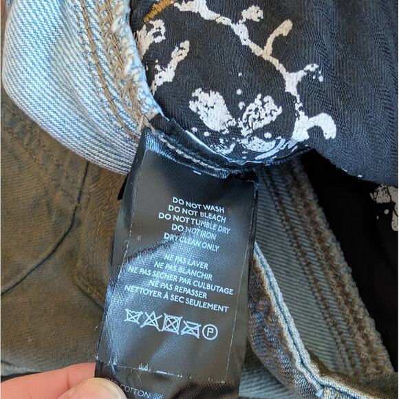 NWT Free People We The Free Harmonica Coated Denim Mid-rise Maxi Skirt, size 29 - Picture 10 of 10